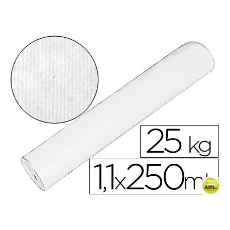 PAPEL KRAFT BLANCO 1,10 MT X 250 MTS 25 KILOS ESPECIAL PARA EMBALAJE