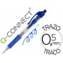 BOLIGRAFO Q-CONNECT AZUL RETRACTIL -CON SUJECION DE CAUCHO