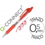 BOLIGRAFO Q-CONNECT ROJO RETRACTIL -CON SUJECION DE CAUCHO
