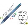 BOLIGRAFO Q-CONNECT 4 EN 1 TINTA 4 COLORES RETRACTIL -CON SUJECION DE CAUCHO