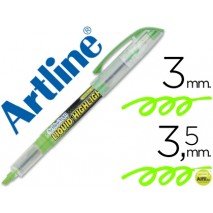 ROTULADOR ARTLINE FLUORESCENTEEK-640 VERDE -PUNTA BISELADA