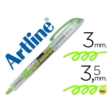 ROTULADOR ARTLINE FLUORESCENTEEK-640 VERDE -PUNTA BISELADA