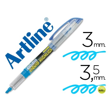 ROTULADOR ARTLINE FLUORESCENTEEK-640 AZUL -PUNTA BISELADA