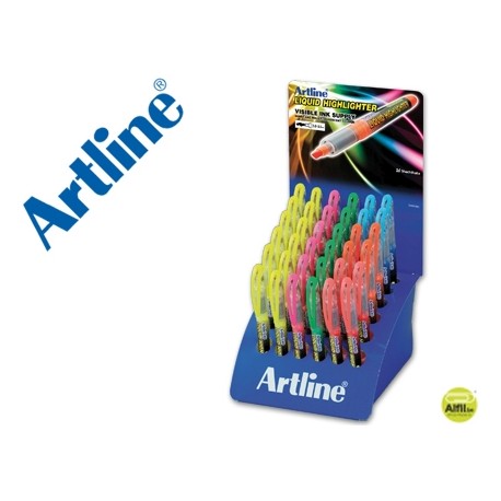 ROTULADOR ARTLINE FLUORESCENTEEK-640 PUNTA BISELADA -EXPOSITOR DE 36 UNIDADES
