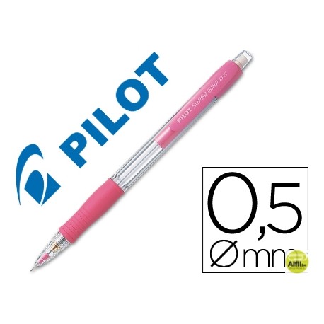 PORTAMINAS PILOT SUPER GRIP ROSA 0,5 MM SUJECION DE CAUCHO