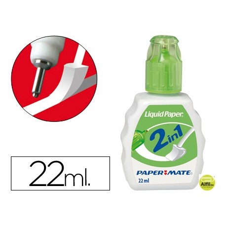 CORRECTOR 2 EN 1 PAPERMATE LAPIZ DE PUNTA METALICA Y CORRECTOR 22 ML