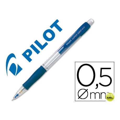 PORTAMINAS PILOT SUPER GRIP AZUL 0,5 MM SUJECION DE CAUCHO