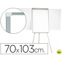 PIZARRA BLANCA Q-CONNECT CON TRIPODE 70X103 CM Y BRAZOSEXTENSIBLES PARA CONFERENCIAS SUPERFICIE LAMI