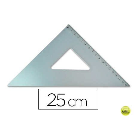 ESCUADRA Q-CONNECT 25 CM ALUMINIO