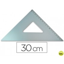 ESCUADRA Q-CONNECT 30 CM ALUMINIO