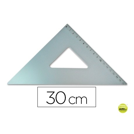 ESCUADRA Q-CONNECT 30 CM ALUMINIO