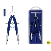 COMPAS STAEDTLER MICROMETRICO CON USILLO Y AJUSTE POR RUEDA CENTRAL INCLUYE TUBO DE MINAS MARS 556
