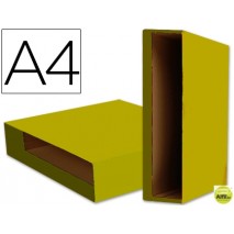 CAJA ARCHIVADOR LIDERPAPEL COLOR SYSTEM A4 AMARILLA
