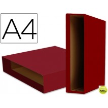 CAJA ARCHIVADOR LIDERPAPEL COLOR SYSTEM A4 ROJA