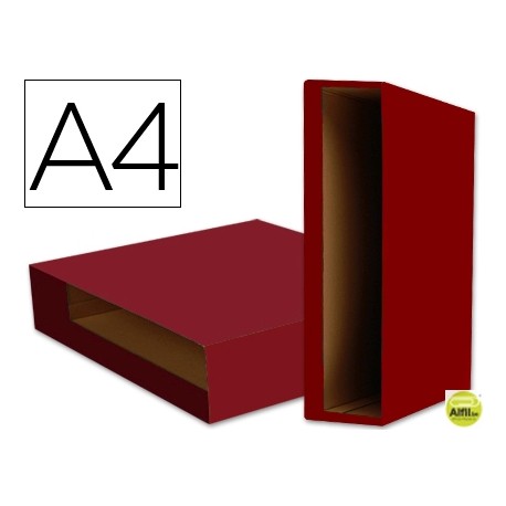 CAJA ARCHIVADOR LIDERPAPEL COLOR SYSTEM A4 ROJA
