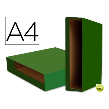 CAJA ARCHIVADOR LIDERPAPEL COLOR SYSTEM A4 VERDE