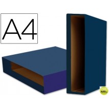 CAJA ARCHIVADOR LIDERPAPEL COLOR SYSTEM A4 AZUL