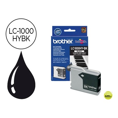 INK-JET BROTHER MFC-5460CN/5860CN NEGRO ALTA CAPACIDAD -900PAG@5%- LC-1000