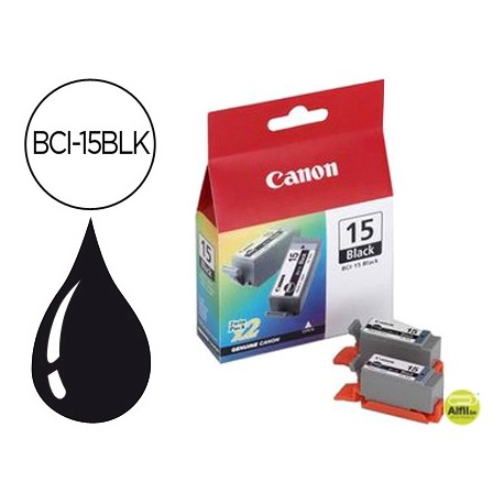 INK-JET CANON I70/80, IP90 DEPOSITO TINTA NEGRA -PACK 2- BCI-15BLK