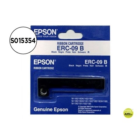 CINTA IMPRESORA EPSON ERC-09B NEGRA M-160 163 164 180 180H 181 182 183 185 190 191 192 195