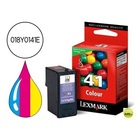 INK-JET LEXMARK Z1520, X4850/6570/9570 TRICOLOR RETORNABLE N.41 -210PAG-