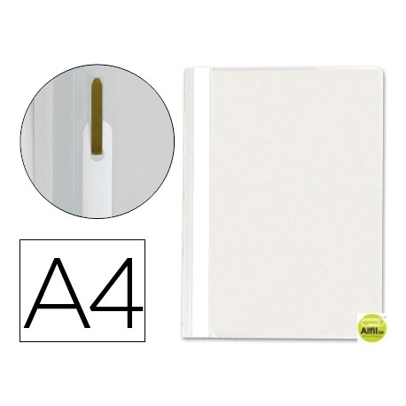 CARPETA DOSSIER FASTENER PLASTICO Q-CONNECT DIN A4 BLANCO