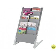 EXPOSITOR FAST-PAPERFLOW DE SUELO ALUMINIO 7 CASILLAS 950X585X560 MM 12 KG
