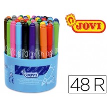 ROTULADOR JOVI MAXI 13 MM BOTE DE 48 UNIDADES 12 COLORES4 UNIDADES DE CADA COLOR.