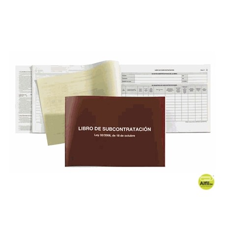 LIBRO SUBCONTRATACION MIQUELRIUS FOLIO NATURAL JUEGO DE 10 HOJAS AUTOCOPIATIVAS