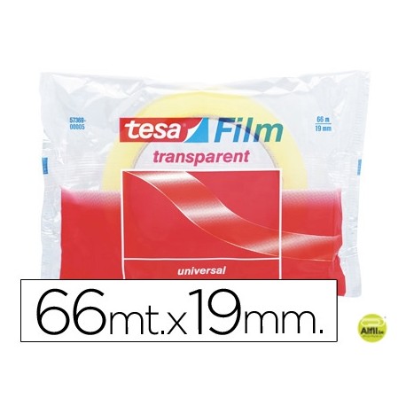 CINTA ADHESIVA TESA TRANSPARENTE 66 MT X 19 MM