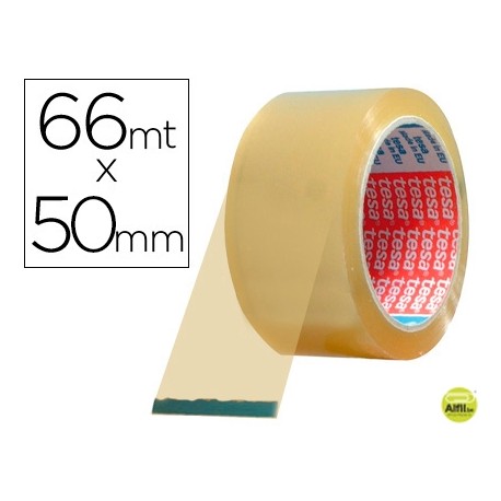 CINTA ADHESIVA TESA TRANSPARENTE 66 MT X 50 MM -PARA EMBALAJE