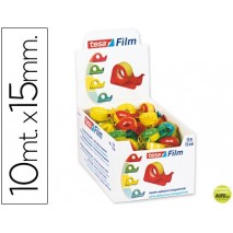 CINTA ADHESIVA TESA STANDARD 10 MT X 15 MM CON DISPENSADOR