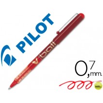 ROTULADOR PILOT ROLLER V-BALL ROJO 0.7 MM