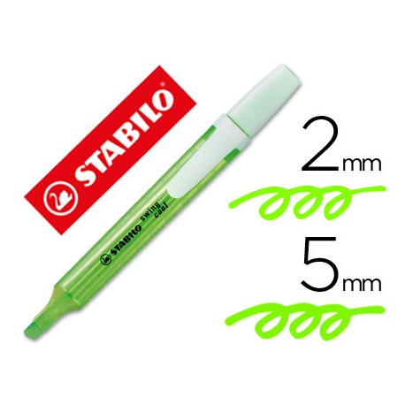 ROTULADOR STABILO MARCADOR FLUORESCENTE SWING COOL VERDE