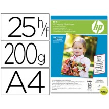 PAPEL HP FOTOGRAFICO SEMI- SATINADO -A4- -25 HOJAS- -200G/M2-