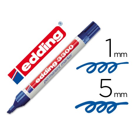 ROTULADOR EDDING MARCADOR 3300 N.3 AZUL - PUNTA BISELADA