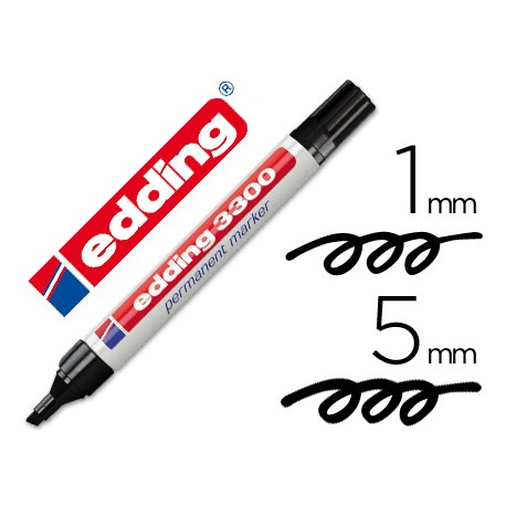 ROTULADOR EDDING MARCADOR 3300 N.1 NEGRO - PUNTA BISELADA