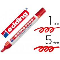 ROTULADOR EDDING MARCADOR 3300 N.2 ROJO - PUNTA BISELADA
