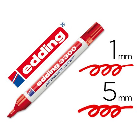 ROTULADOR EDDING MARCADOR 3300 N.2 ROJO - PUNTA BISELADA