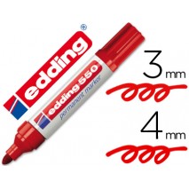 ROTULADOR EDDING PUNTA FIBRA PERMANENTE 550 ROJO N.2 -PUNTA REDONDA