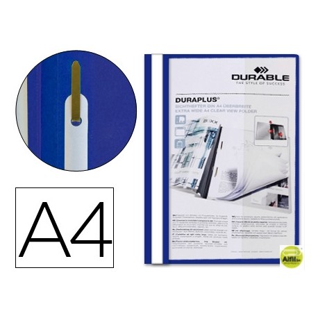 CARPETA DURAPLUS DIN A4 CON FASTENER AZUL DURABLE