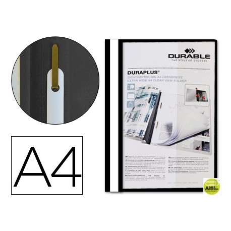 CARPETA DURAPLUS DIN A4 CON FASTENER NEGRO DURABLE