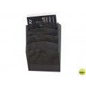 EXPOSITOR MURAL Q-CONNECT DE PARED 5 BANDEJAS DIN A4 NEGRO 9,3X31,5X44 CM