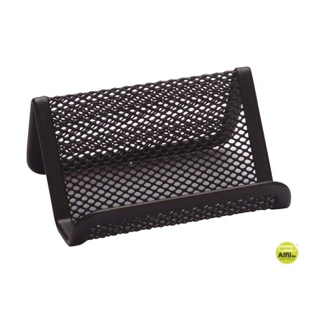 PORTATARJETA Q-CONNECT METALICO NEGRO 11X7,5X5 CM