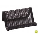 PORTATARJETA Q-CONNECT METALICO NEGRO 11X7,5X5 CM