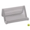 PORTATARJETA Q-CONNECT METALICO PLATEADO 11X7,5X5 CM