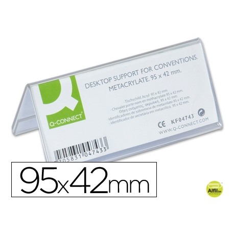 IDENTIFICADORES SOBREMESA Q-CONNECT METACRILATO TAMAÑO 95X42 MM REF.5730