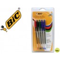 BOLIGRAFO BIC CRISTAL SURTIDO (2A-1N-1R-1V) -BLISTER 5