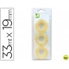 CINTA ADHESIVA Q-CONNECT 33 MT X 19 MM -BLISTER 3