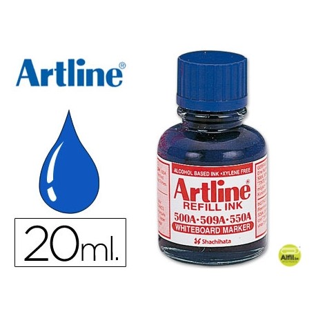 TINTA ARTLINE AZUL PARA ROTULADOR PIZARRA BLANCA 500-A FRASCO DE 20 ML